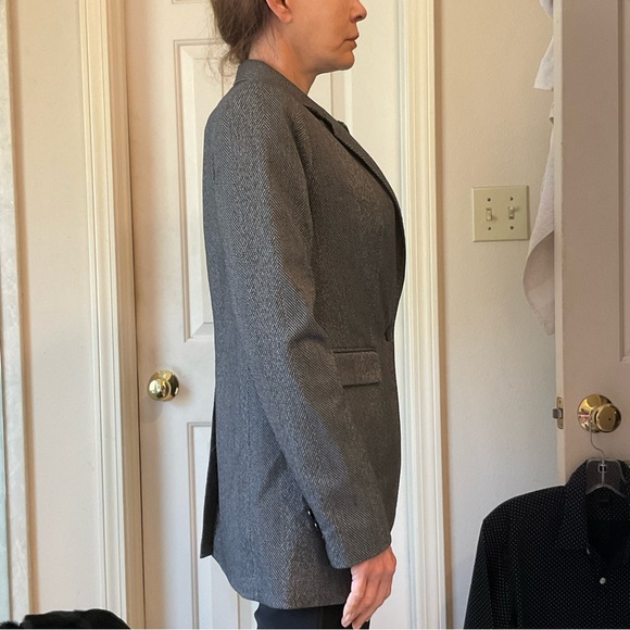 Calvin Kline Blazer, black & white woven fabric, classic, dress up or down, Sz S - Picture 2 of 13